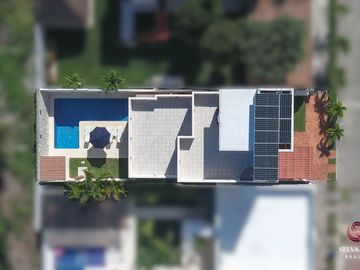 Casa con alberca y jardín cerca de la playa, venta, el Cielo, Playa del Carmen.