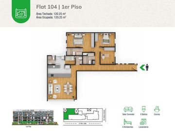 DEPARTAMENTO CHACARILLA  1ER PISO – 120M2 – SAN BORJA
