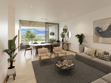 102 Cumbayá. Miravalle. Departamentos con patio y balcón. Departamento 2 Dormitorios 130,63 m  más jardín 21,80 m