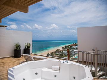 Penthouse de 1 recámara Ocean Front en Puerto Morelos