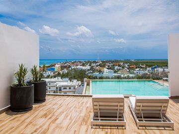 Penthouse de 1 recámara Ocean Front en Puerto Morelos