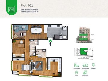 EPARTAMENTO  3 DORM. – 102M2  – URB. VISTA ALEGRE - SURCO