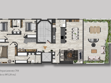 701 Tu nuevo Hogar. Granda Centeno. Tranquilidad sin salir de Quito. De Venta: Departamento 3 dormitorios. 178,28 m2 + Terraza Privada. A Estrenar