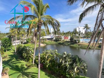 Suite en venta amueblada con terraza, vista al lago y áreas comunes