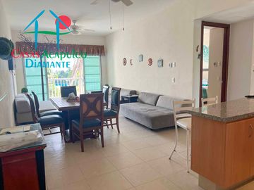 Suite en venta amueblada con terraza, vista al lago y áreas comunes