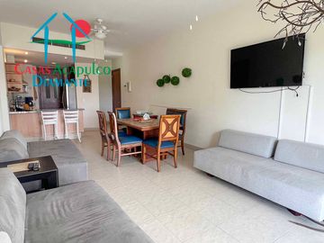 Suite en venta amueblada con terraza, vista al lago y áreas comunes