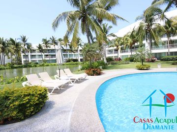 Suite en venta amueblada con terraza, vista al lago y áreas comunes