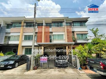 3-storey townhouse, 25.1 sq.w., Town Plus Village, Rama 9, Soi Krungthep Kreetha Soi 7, Krungthep Kreetha Road, Ramkhamhaeng Road, Bang Kapi District,