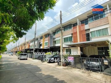 3-storey townhouse, 25.1 sq.w., Town Plus Village, Rama 9, Soi Krungthep Kreetha Soi 7, Krungthep Kreetha Road, Ramkhamhaeng Road, Bang Kapi District,