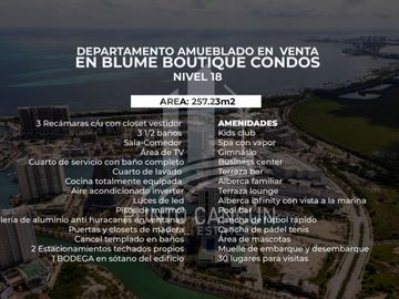 DEPARTAMENTO AMUEBLADO EN VENTA EN BLUME BOUTIQUE CONDOS