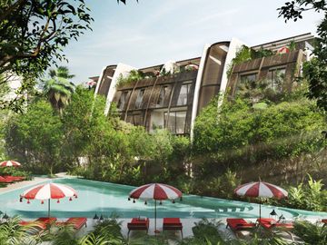 Condo duplex en venta, junto al mar, rooftop común, alberca, Tulum 101, Tulum