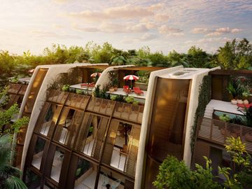 Condo duplex en venta, junto al mar, rooftop común, alberca, Tulum 101, Tulum
