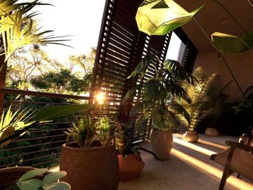 Condo duplex en venta, junto al mar, rooftop común, alberca, Tulum 101, Tulum