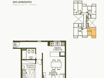 Venta 2 Ambientes en Pozo Emprendimiento Palomar