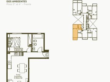 Venta 2 Ambientes en Pozo Emprendimiento Palomar