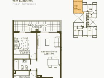 Venta 2 Ambientes en Pozo Emprendimiento Palomar