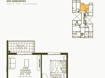 Venta 2 Ambientes en Pozo Emprendimiento Palomar