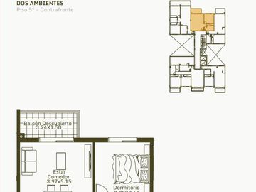 Venta 2 Ambientes en Pozo Emprendimiento Palomar