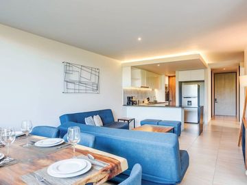 Departamento de 3 habitaciones amueblado frente al parque La Ceiba en Playa del Carmen