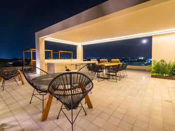 Departamento de 3 habitaciones amueblado frente al parque La Ceiba en Playa del Carmen
