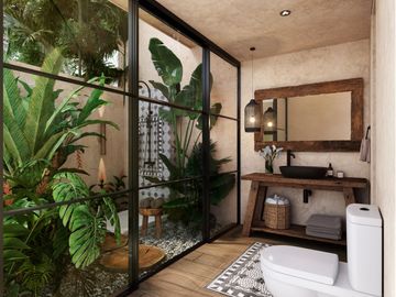 PRE VENTA DEPARTAMENTO CON LOCK OFF, JARDIN Y PISCINA PRIVADA, A UNOS PASOS DE LA LAGUNA DE BACALAR
