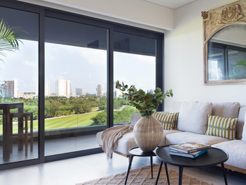 Exclusivo Departamento de 2 Habitaciones con Vista al Campo de Golf en Puerto Cancun
