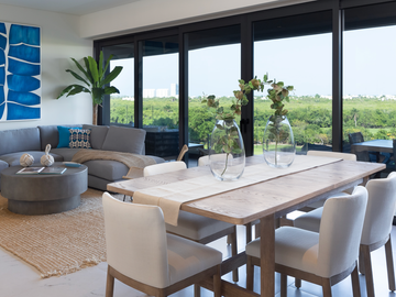 Exclusivo Departamento de 3 Habitaciones con Vista al Campo de Golf en Puerto Cancun