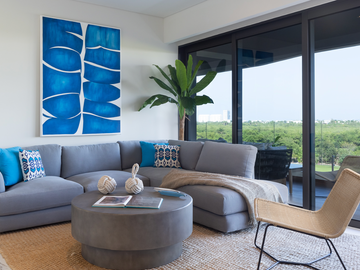 Exclusivo Departamento de 3 Habitaciones con Vista al Campo de Golf en Puerto Cancun