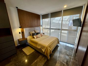 Departamento amueblado en venta de una recámara tipo loft en Torre Baga, Zona Angelopolis Atlixcayotl, Puebla