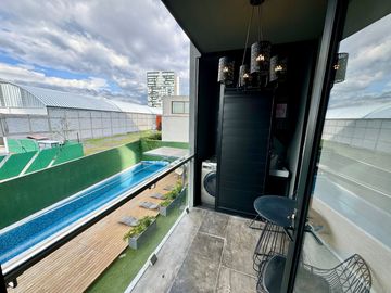 Departamento amueblado en venta de una recámara tipo loft en Torre Baga, Zona Angelopolis Atlixcayotl, Puebla