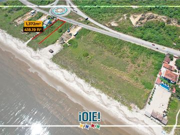 En venta: Lote frente al mar en Canoa, Manabi
