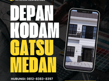 Rumah Murah 2 Lantai Sejengkal ke Lotte Mart dan Manhattan Time Square Gatot Subroto Ringroad Medan - Perwira Residence