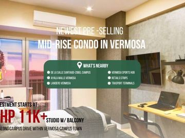 Studio Unit Pre Selling Along Daang Hari Imus Cavite Vermosa Air BnB  Ready