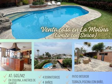 Venta casa en Urb. La Fontana, La Molina (Limite con Camacho y Golf Los Inkas)