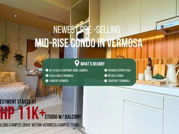 Studio Unit Pre Selling Along Daang Hari Imus Cavite Vermosa Air BnB  Ready