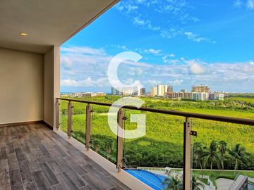 Departamento en venta en Cancún en Residencial Be Towers con Vista al Mar y Jacuzzi