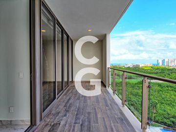 Departamento en venta en Cancún en Residencial Be Towers con Vista al Mar y Jacuzzi