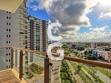 Departamento en venta en Cancún en Residencial Be Towers con Vista al Mar y Jacuzzi