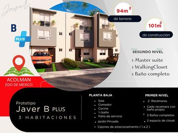 Casas Nuevas De 3 Recamaras En Acolman Infonavit/Fovissste