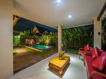 2-Story Minimalist Villa with Pool in Serene Ubud Bali for Rent Yearly