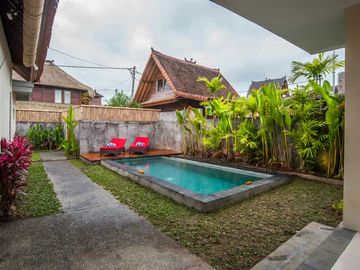 2-Story Minimalist Villa with Pool in Serene Ubud Bali for Rent Yearly
