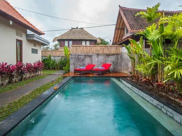 2-Story Minimalist Villa with Pool in Serene Ubud Bali for Rent Yearly