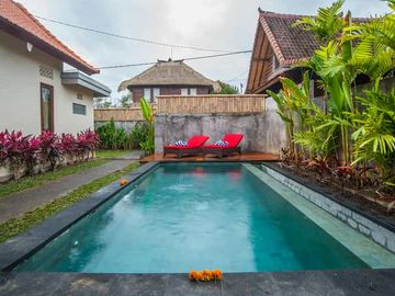 2-Story Minimalist Villa with Pool in Serene Ubud Bali for Rent Yearly