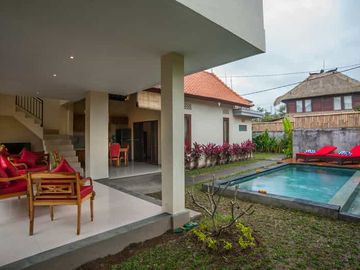 2-Story Minimalist Villa with Pool in Serene Ubud Bali for Rent Yearly