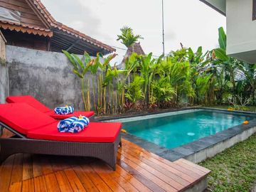 2-Story Minimalist Villa with Pool in Serene Ubud Bali for Rent Yearly