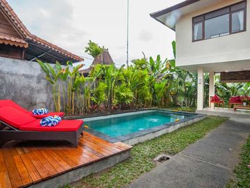 2-Story Minimalist Villa with Pool in Serene Ubud Bali for Rent Yearly