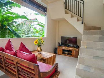 2-Story Minimalist Villa with Pool in Serene Ubud Bali for Rent Yearly