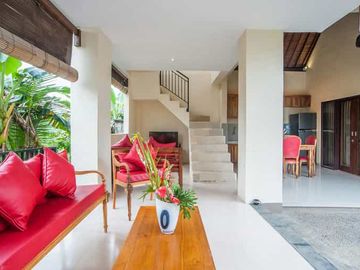 2-Story Minimalist Villa with Pool in Serene Ubud Bali for Rent Yearly