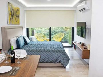 Departamento tipo estudio en venta, Rooftop Común, Zona Centro, Playa del Carmen