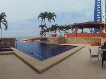 Hermoso Departamento, ubicado en el Conjunto privado Marina Grande, Avenida Club del Pacífico – Tonsupa, frente a la playa